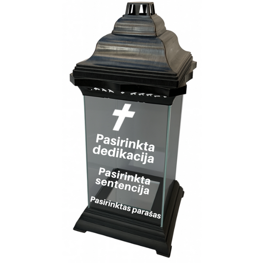 Personalizuota kapų žvakė su jūsų dedikacija