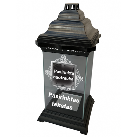 Personalizuota kapų žvakė su nuotrauka ir dedikacija